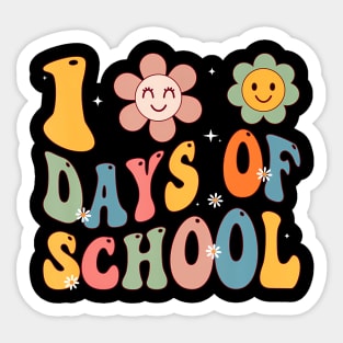 Happy 100th Day Of School Groovy 100 Days Of School Teacher Sticker